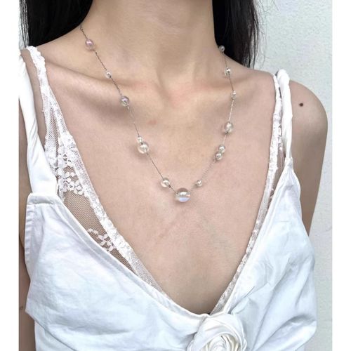 Baroque Star Pearl Necklace for Women, Lockchain with French High-End Style, Elegant and Versatile Pendant Necklace, Unique Sweater Chain
