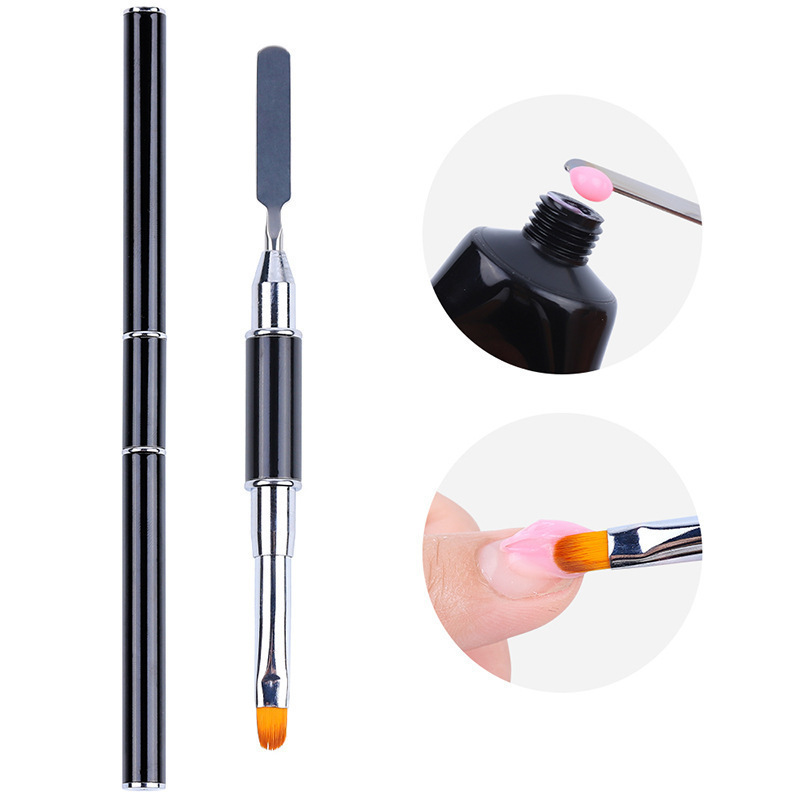 Nail art double-headed phototherapy pen Crystal extension glue press brush pen multifunctional nail art pen embossing stick special tool