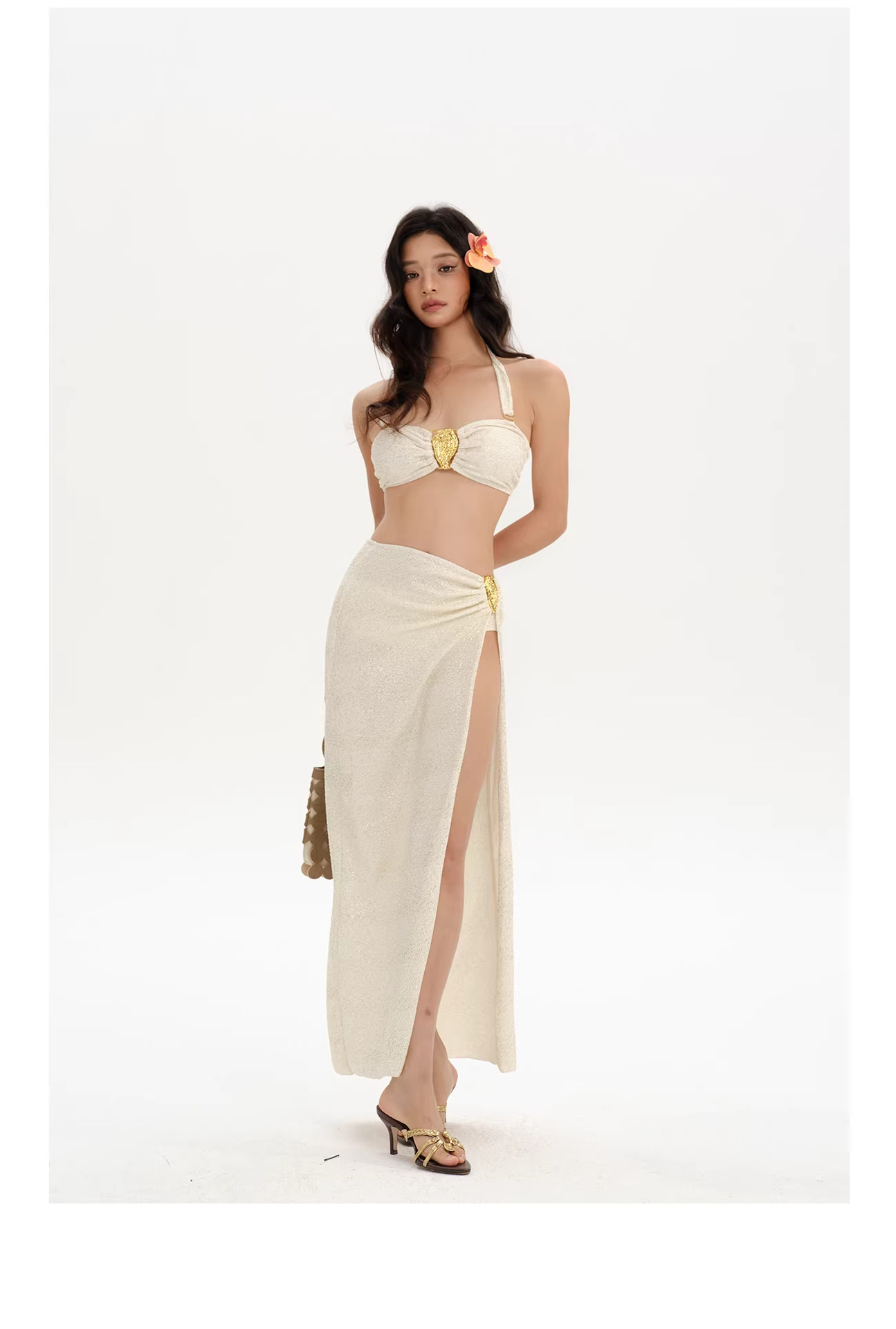 Bikini Set With Strapless Push-up Top And Swimwear For Women_voghion.com