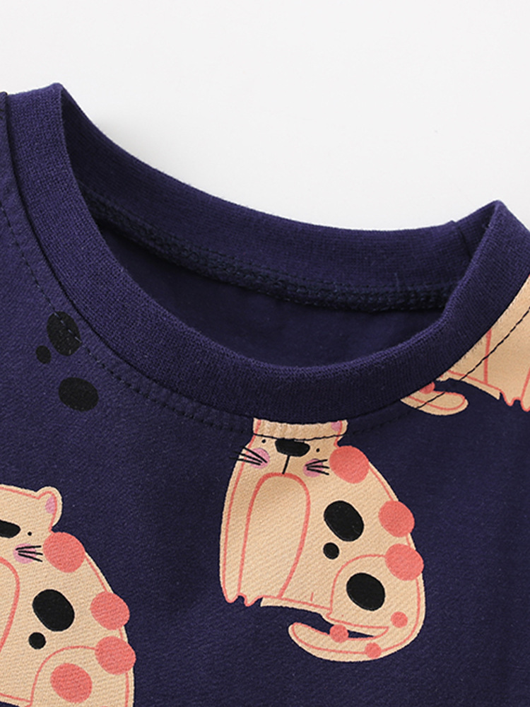 Malwee niños vestido de verano nuevo cuello redondo estilo occidental manga corta europea y americana falda casual
