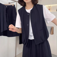 马甲女2025新款秋季时尚宽松休闲百搭洋气减龄无袖马夹潮