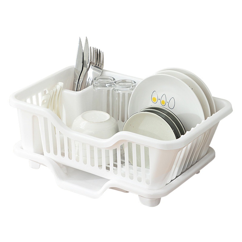 Espesado drenaje tazón estante de plástico de una sola capa de goteo plato estante de almacenamiento de vajilla estante de almacenamiento de tazón de cocina al por mayor