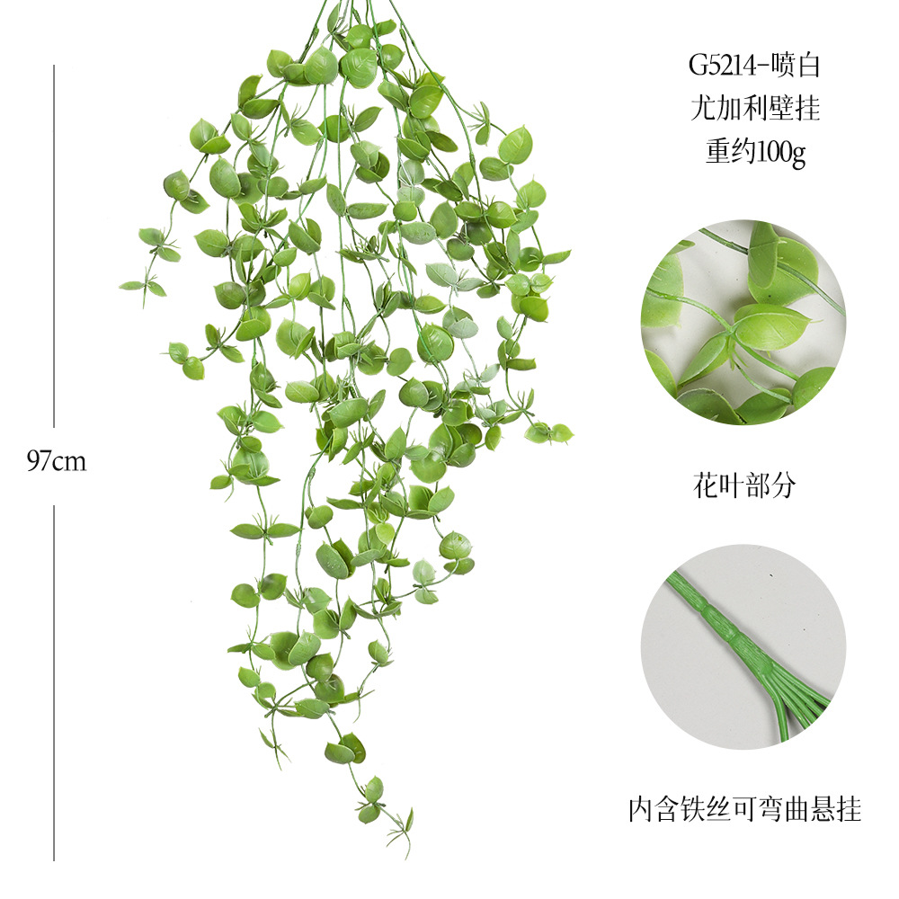 G5214-스프레이 화이트 21 메쉬 유칼립투스 벽걸이