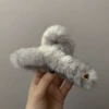 Брэй‑серый (плюшевый зажим из меха норки)