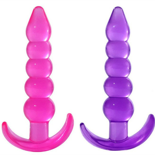 Five-bead anal plug, five-bead anal plug, pull-bead transparent crystal anal plug, anal expander, male and female masturbation device