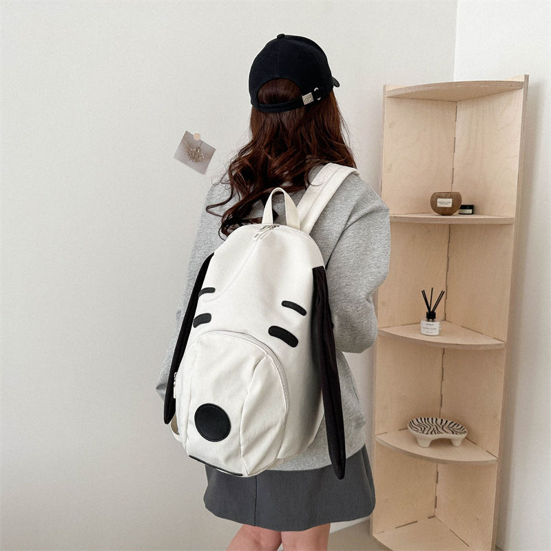 Perro de dibujos animados Cute Oxford Mochila femenina Casual Junior High School Student School Mochila universitaria Mochila masculina ins