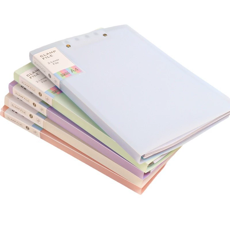 Morandi folder powerful double folder multi-layer binder student certificate test paper storage a4 folder wholesale