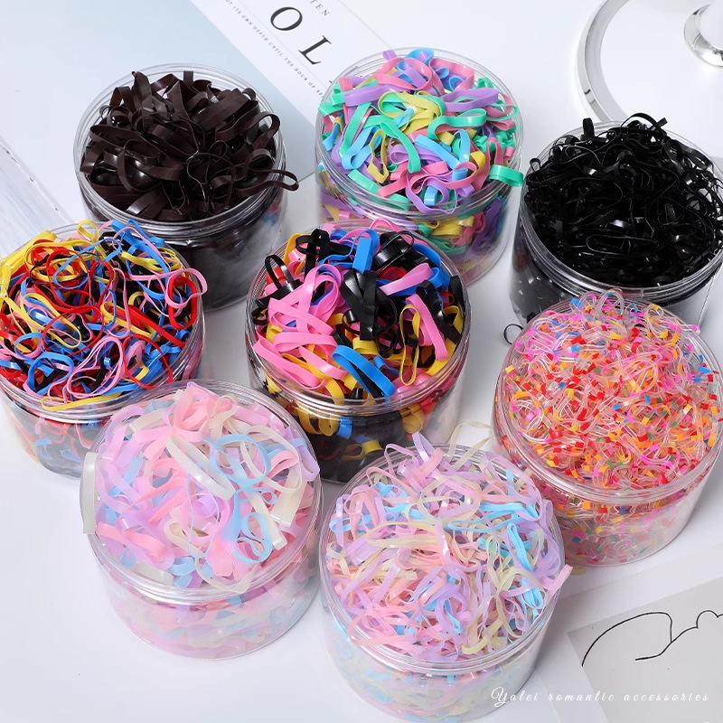 Braza de goma desechable negra para mujeres no lastimas anillo de cabello de alta elasticidad cuerda de cabello duradera para adultos cuerdas de cuero para el cabello accesorios