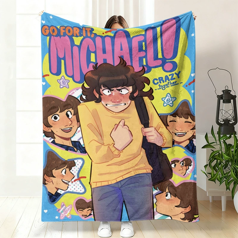 Плюшевая флисовая плед-одеяло BylerCP (в стиле Stranger Things), мягкий для отдыха, 70×100–150×200 см