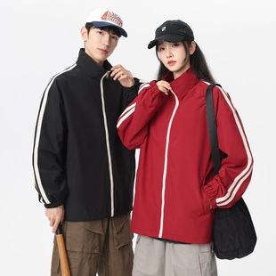 2025 Spring New Sports Jacket Two Bar Men's Casual Men's Spring Fashionable Waterproof Outdoor Jacket for Men