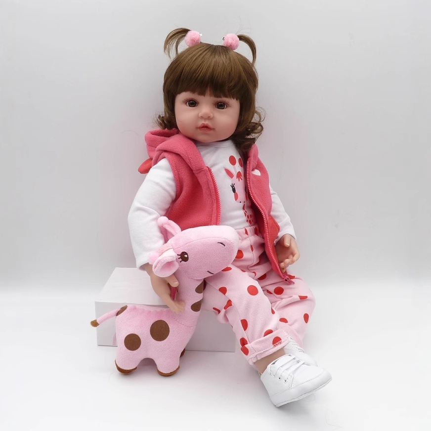 Bebe muñeca renacido NIÑO 47cm silicona suave renacido bebé muñeca