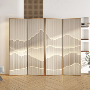Aluminum Alloy Screen Partition Living Room Light Luxury Simple Modern Chinese Folding Mobile Landscape Hotel Office Shelter