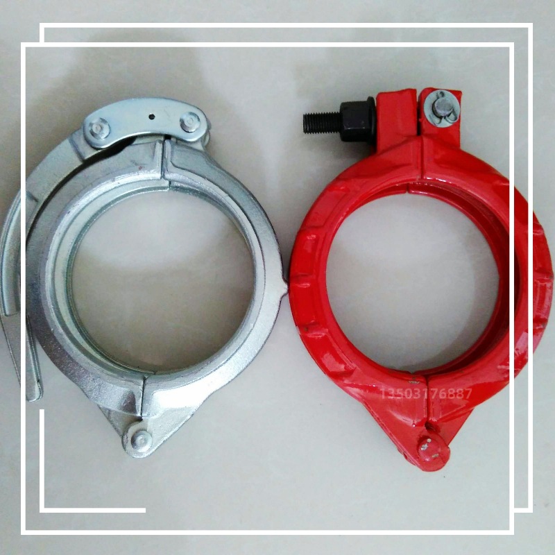 混凝土泵车125快速管卡 锻造快速管卡 40Cr精密锻打管箍泵管卡箍