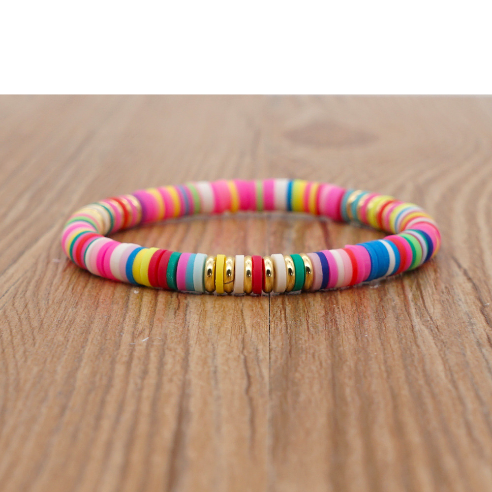 Bohemian Colored Soft Clay Bracelet display picture 4