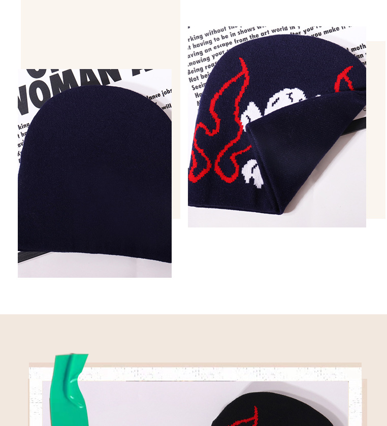 Unisex Personalisierte totenkopf gemusterte Jacquard Strickmütze Outdoor Straße beliebte Männer und Frauen warmes Skireiten_voghion.com