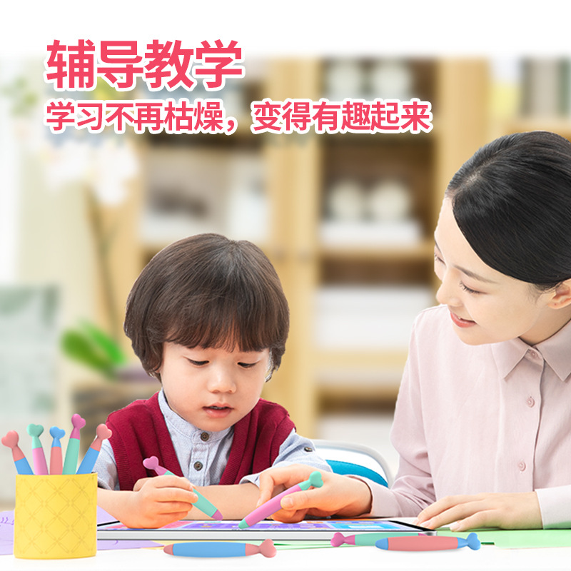 Pluma táctil de dibujos animados pluma capacitiva lápiz táctil de color constantemente táctil pluma para Apple Tablet Android