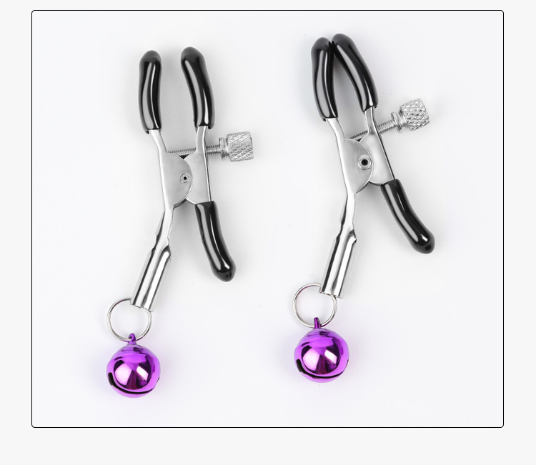 Mystery Bell Nipple Clamps with Dual Bells, Metal Bondage Accessory for Couples — detail image 21
