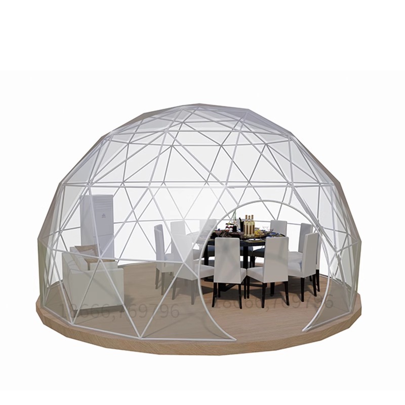 Carpa de campaña esférica estrella al aire libre acampamiento residencial columna canal esférica infláble estrella casa personalizada