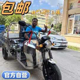 五羊不锈钢农用老人拉货快递载重王家用成人快递摆摊电动三轮车