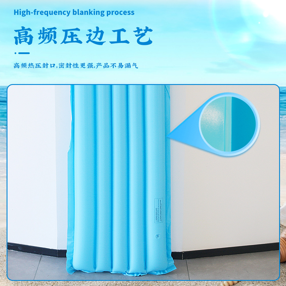 Color transfronterizo fila flotante inflable en stock plegable cama flotante inflable reclinable piscina agua cama de agua inflable