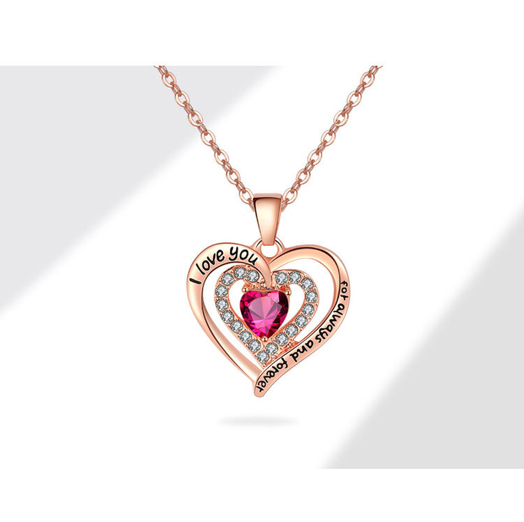 8g Weight Copper Pendant Material Zircon Inlay Material Pendant Necklace Classification Copper Chain Material 1 Piece Quantity Casual, Holiday, Daily Occasion Copper Material Letter, Heart Shape Pattern Women's Gender Plating Design Elegant, Lady Style Copper Plating Letter Heart Shape Zircon Pendant Necklace 5
