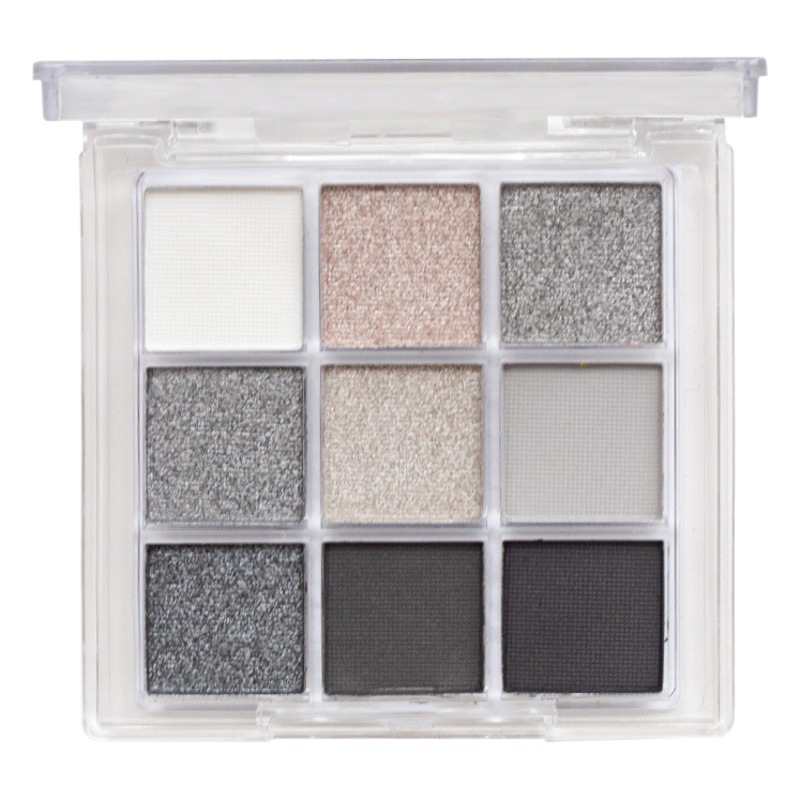 Popular cross-border smoky makeup eye shadow 9-color fading city Pearl matte black and white eye makeup Amazon factory wholesale