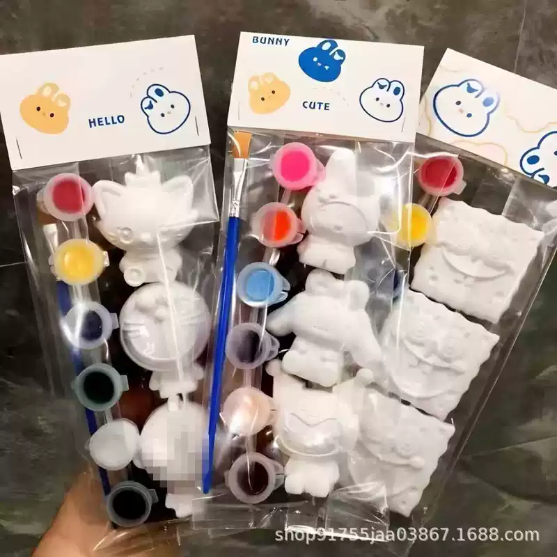 ชุดระบายสีตุ๊กตาปูนพลาสเตอร์ DIY