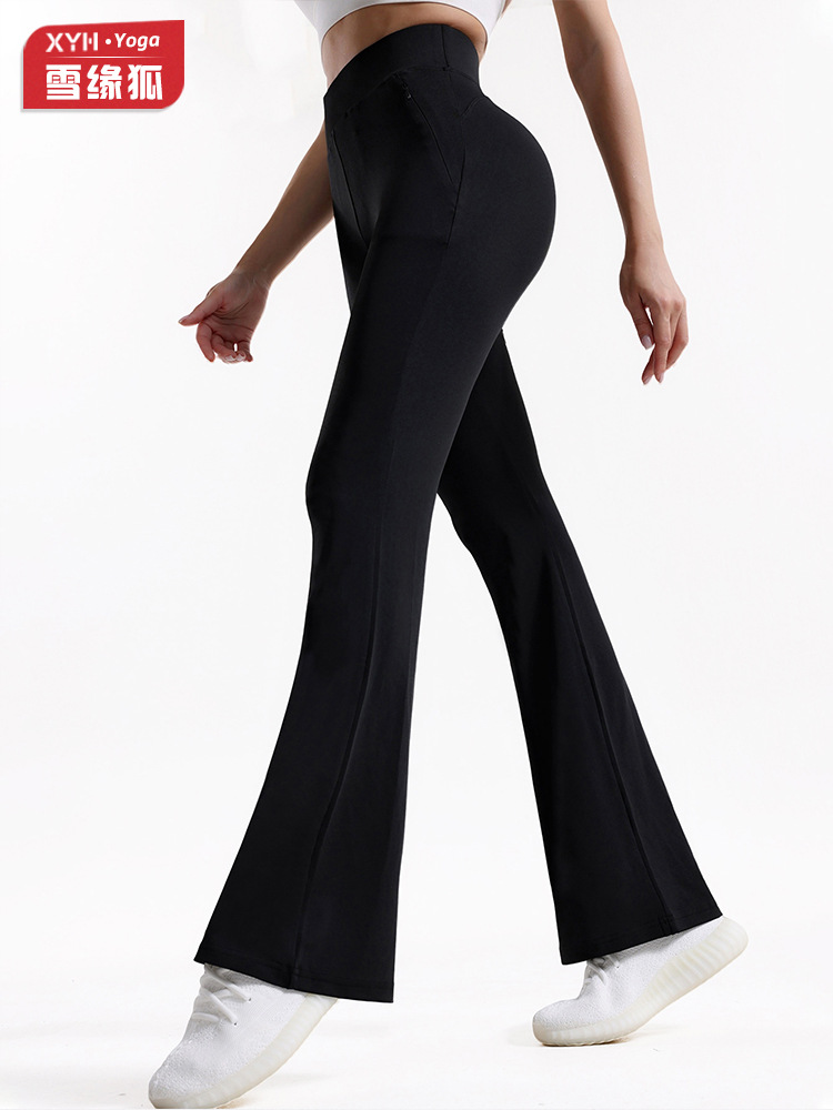 Europa y los Estados Unidos desnudos bolsillo de cinturón alto ocio boquilla deportiva para mujeres al aire libre delgada mel桃 hip fitness pantalones de yoga