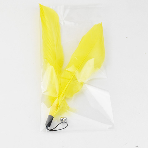 Colorful large feather cat amusing stick, replacement head toy, feather replacement head, chicken feather replacement head, cat relief toy