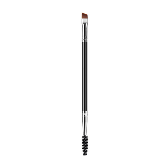 in stock double head spiral eyebrow brush double head makeup brush eye brush eyebrow brush oblique eyebrow brush eyelash brush dual-use wholesale