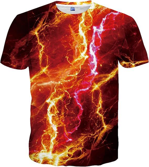 Venta caliente transfronteriza europea y americana impresión digital 3D para hombres, personalidad de la calle de verano, camiseta suelta de manga corta con cuello redondo transpirable