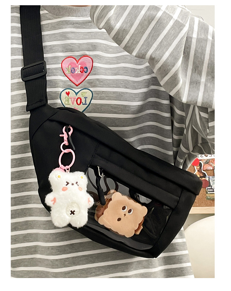 Japanese-style Instagram niche chest bags are selling well. Simple and versatile solid-color crossbody bags and Instagram student fresh single-shoulder bags are also selling well details Picture