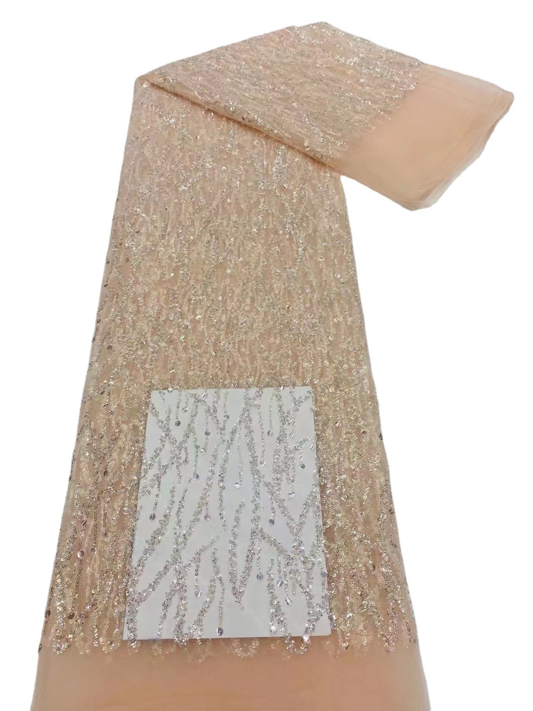 Europa y América lentejuelas tulle malla encaje vestido de noche falda tela cuentas encaje neto jx2495