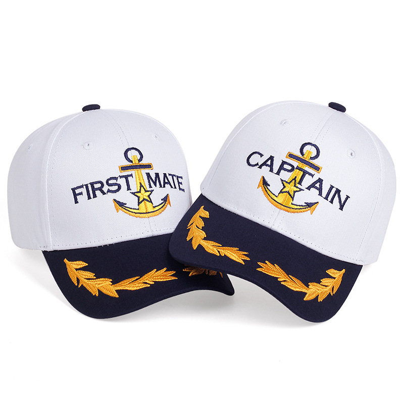 Daily Occasion Unisex Casual Letter Anchor Grain Embroidery Curved Eaves Baseball Cap