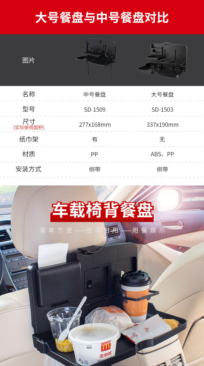 Car-mounted small table for rear seats, children's tablet, multifunctional study table, foldable dining table for the passenger seat and rear row