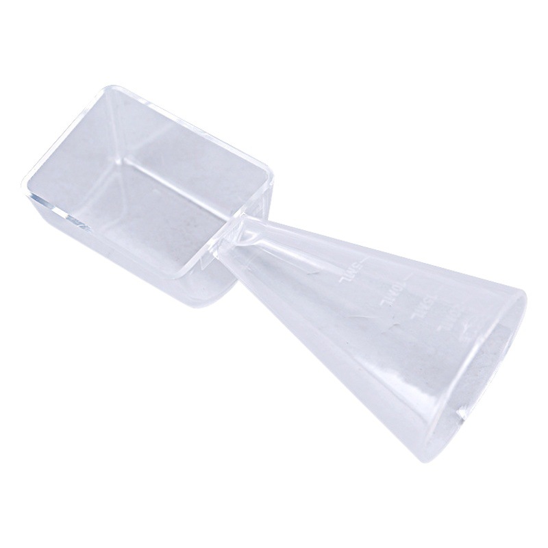 Cuchara medidora escala taza de medición cuchara de doble cabeza taza de doble propósito PP suministros experimentales peluquería belleza Marea en polvo plástico transparente belleza