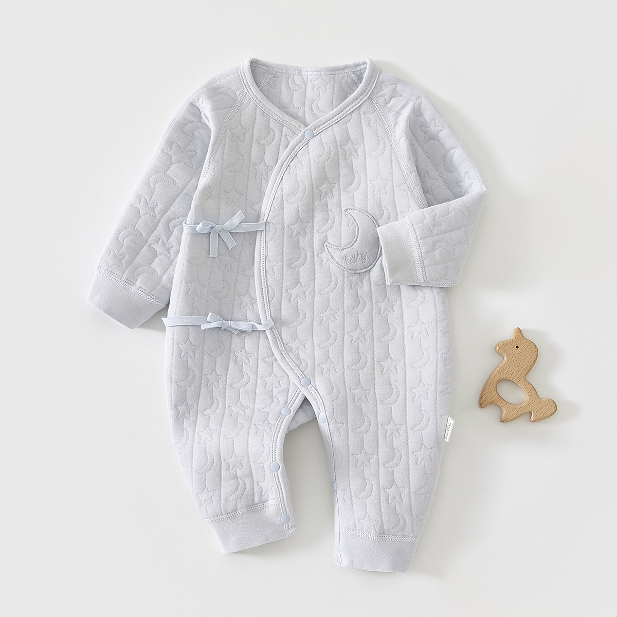 Newborn Baby Winter Monk Suit for Men and Women, Thickeneded One-Piece Clothespin, Cotton Warm Robe, Baby Spring & Fall Crawling Suit