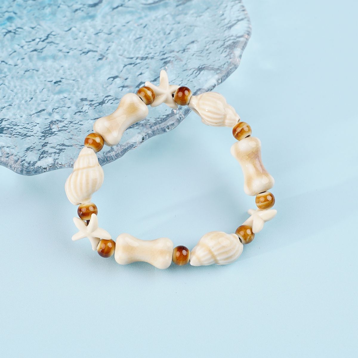Jingdezhen pulsera de cerámica de verano mujer alta sensación galletas serie de gatos nicho diseño universal pulsera alta sensación