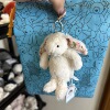 Floral white rabbit ornament