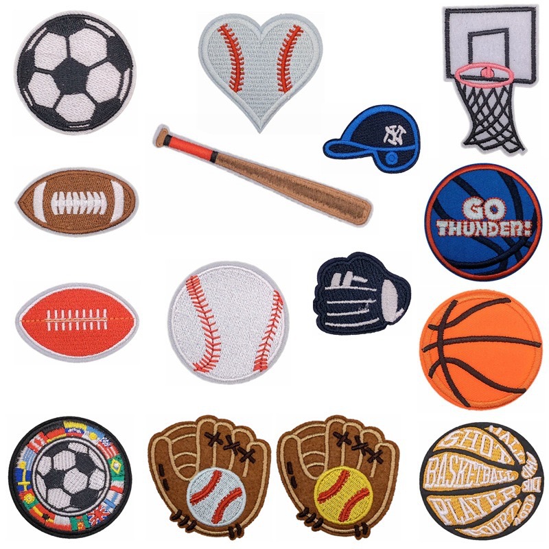 Jianxing spot cross-border football basketball baseball football embroidery cloth stickers computer embroidery clothes decoration patch