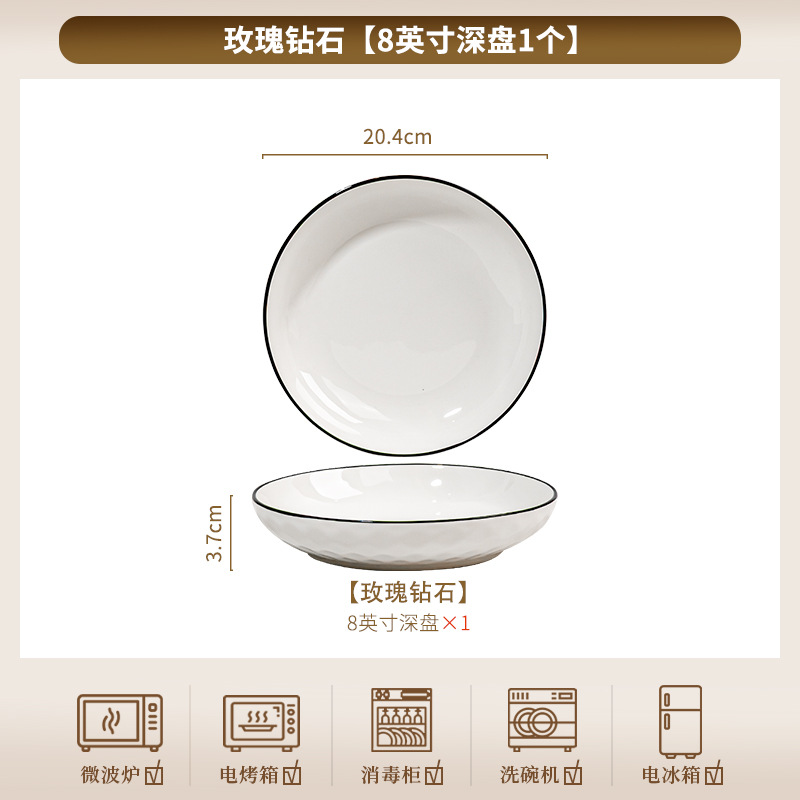 Jingdezhen conjunto de cubiertos de cerámica 2025, nuevo conjunto de platos de color esmaltado, platos domésticos, platos y utensilios de reubicación