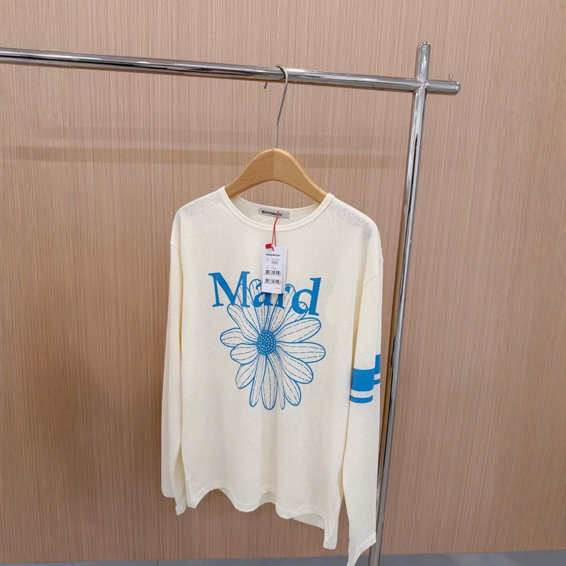 Daisy print long-sleeved knit top for women, loose fit, round neck, pullover style, sun-protective, suitable for spring and autumn, casual wear, available for drop shipping Daisy print long-sleeved knit top for women, loose fit, round neck, pullover style, sun-protective, suitable for spring and autumn, casual wear, available for drop shipping