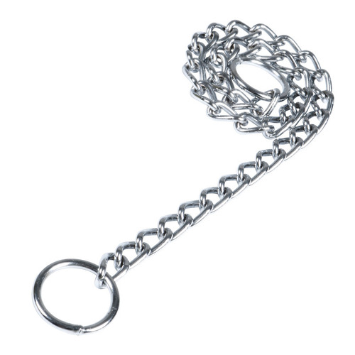 Manufacturer Direct Sale Metal Double Ring Adjustable Dog Chain Necklace Collar P Chain Anti-Bite Collar Pet Collar