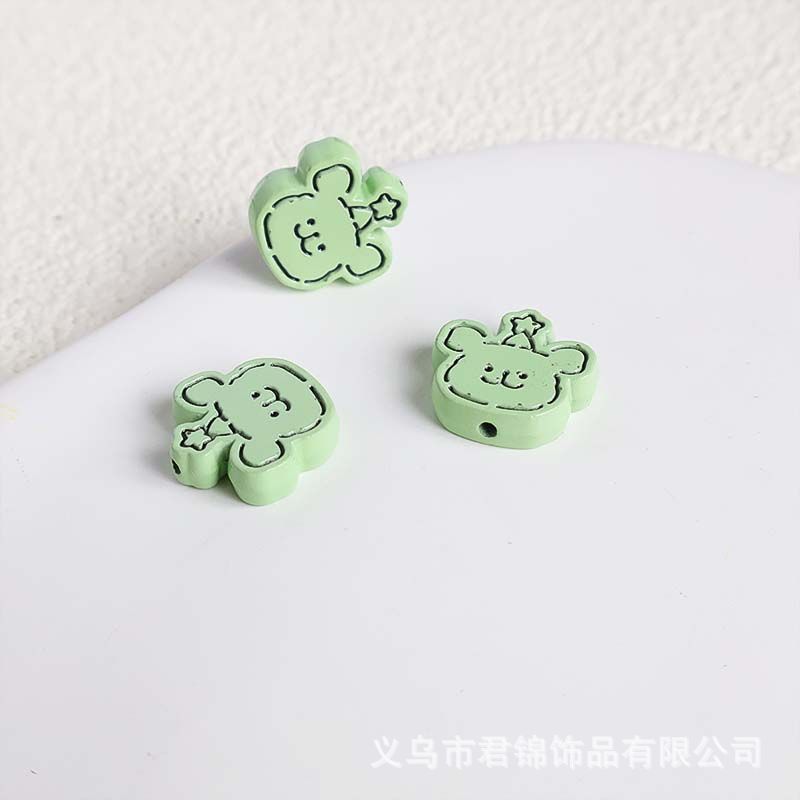 합금 페인트 컬러 만화 라인 강아지 구슬 diy 구슬 액세서리 휴대 전화 체인 펜던트 보석 재료