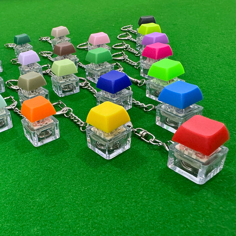 超多色組み合わせ解凍キーホルダーペンダント無字解凍ボタン試軸器カラー発光解凍キーホルダー