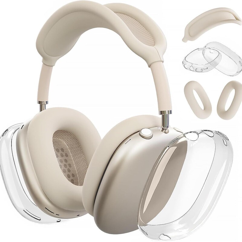 Suitable for Airpodsmax Protective Cover Apple Bluetooth Headset Silicone Cover Head-Mounted Transparent Tpu Earmuff Protective Case