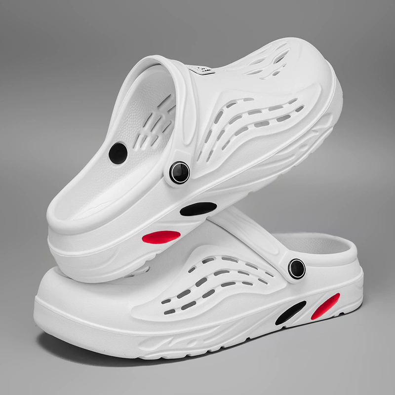 Мужские сабо большого размера 47, дышащие сандалии с закрытым носком, легкие двусторонние пляжные сандалии для мужчин.