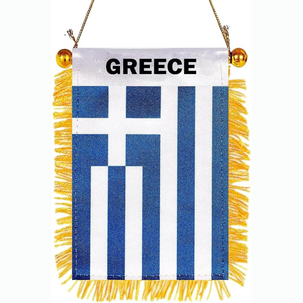 Ventana con flecos, ventosa, pequeña bandera colgante, mini bandera, espejo retrovisor de coche, decoración de la bandera nacional, color nacional, pequeño banderín