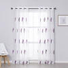 Double tree embroidery purple