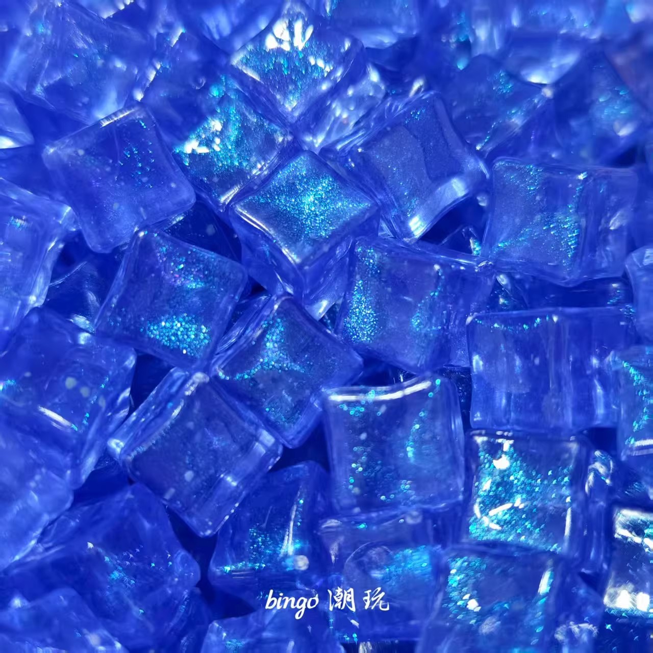 Mermaid Fairy Glitter Luminous Dark Blue 1 piece